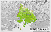 Physical 3D Map of Valle, lighten, desaturated