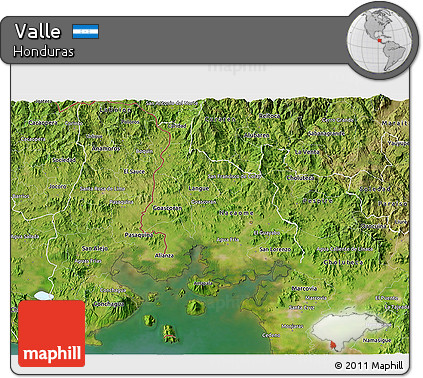 Satellite 3D Map of Valle
