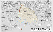 Shaded Relief 3D Map of Valle, desaturated