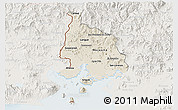 Shaded Relief 3D Map of Valle, lighten