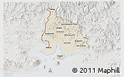 Shaded Relief 3D Map of Valle, lighten, semi-desaturated