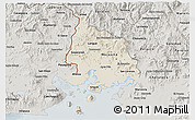 Shaded Relief 3D Map of Valle, semi-desaturated