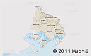 Shaded Relief 3D Map of Valle, single color outside