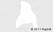 Silver Style Simple Map of Goascoran