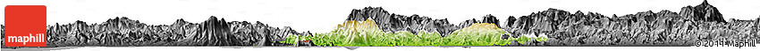 Physical Horizon Map of Valle, darken, desaturated