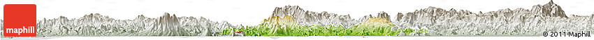 Physical Horizon Map of Valle, lighten, semi-desaturated