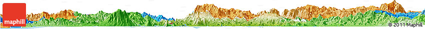 Physical Horizon Map of Valle, political shades outside