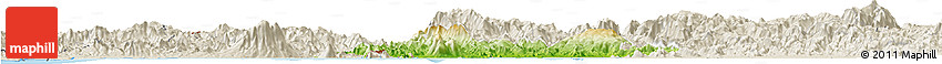 Physical Horizon Map of Valle, shaded relief outside