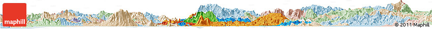 Political Horizon Map of Valle, lighten