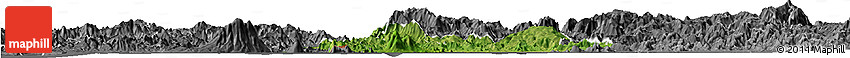 Satellite Horizon Map of Valle, desaturated