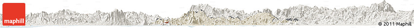 Shaded Relief Horizon Map of Valle, lighten