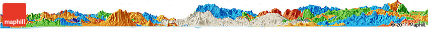 Shaded Relief Horizon Map of Valle, political outside