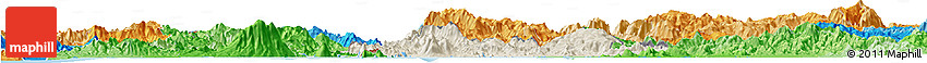 Shaded Relief Horizon Map of Valle, political shades outside