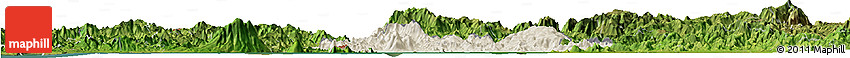 Shaded Relief Horizon Map of Valle, satellite outside