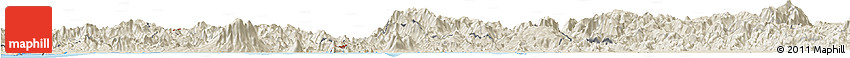 Shaded Relief Horizon Map of Valle