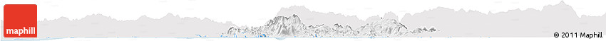 Silver Style Horizon Map of Valle, single color outside