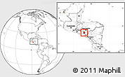 Blank Location Map of Valle, within the entire country