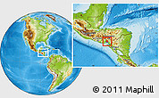 Physical Location Map of Valle, within the entire country