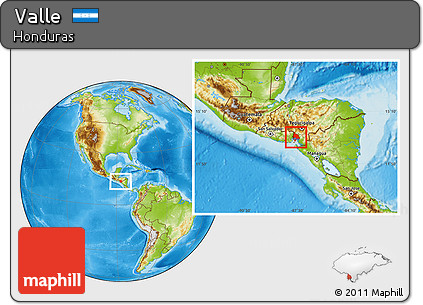 Physical Location Map of Valle