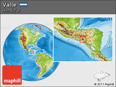 Physical Location Map of Valle