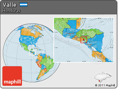 Political Location Map of Valle