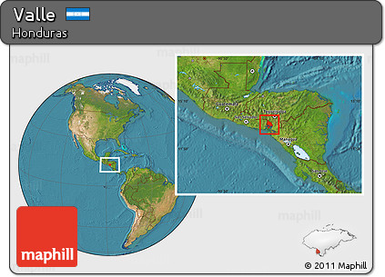 Satellite Location Map of Valle