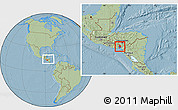 Savanna Style Location Map of Valle, within the entire country, hill shading