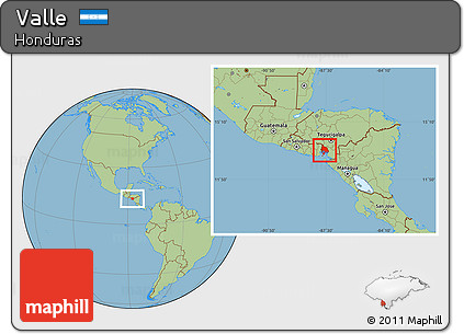 Savanna Style Location Map of Valle