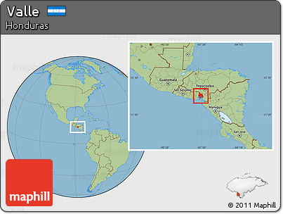 Savanna Style Location Map of Valle
