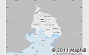 Gray Map of Valle, single color outside