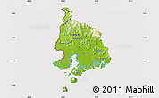 Physical Map of Valle, cropped outside