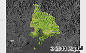 Satellite Map of Valle, darken, desaturated