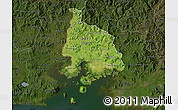 Satellite Map of Valle, darken