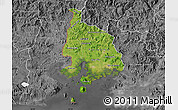 Satellite Map of Valle, desaturated