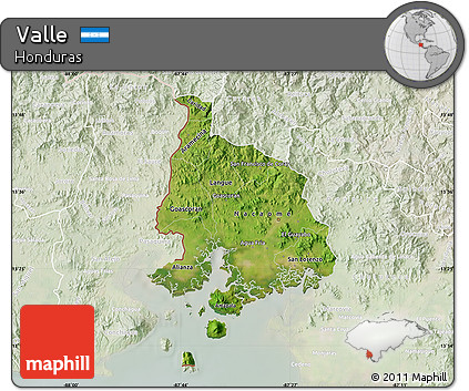 Satellite Map of Valle, lighten