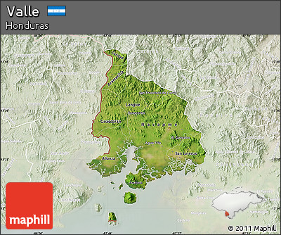 Satellite Map of Valle, lighten