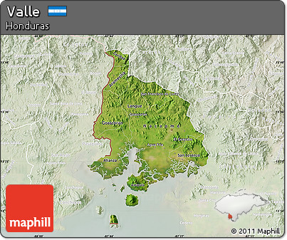 Satellite Map of Valle, lighten