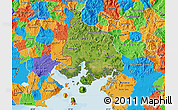 Satellite Map of Valle, political outside