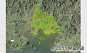 Satellite Map of Valle, semi-desaturated