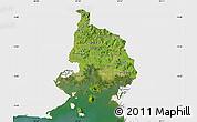 Satellite Map of Valle, single color outside