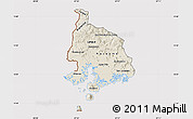 Shaded Relief Map of Valle, cropped outside
