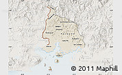 Shaded Relief Map of Valle, lighten