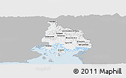 Gray Panoramic Map of Valle, single color outside