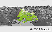 Physical Panoramic Map of Valle, darken, desaturated