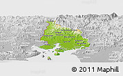 Physical Panoramic Map of Valle, lighten, desaturated