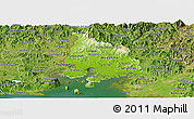 Physical Panoramic Map of Valle, satellite outside