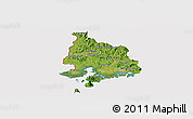Satellite Panoramic Map of Valle, cropped outside