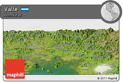 Satellite Panoramic Map of Valle