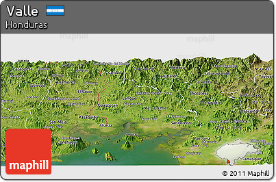 Satellite Panoramic Map of Valle