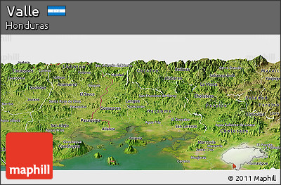 Satellite Panoramic Map of Valle